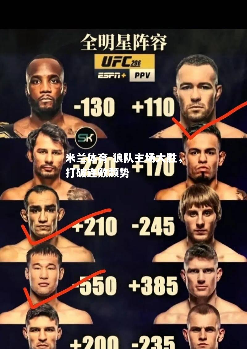 狼队主场大胜，打破连败颓势